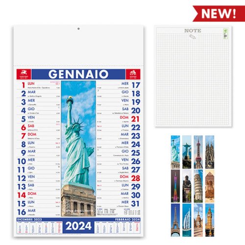 Calendari MERAVIGLIE DEL MONDO da personalizzare - cod. PA455