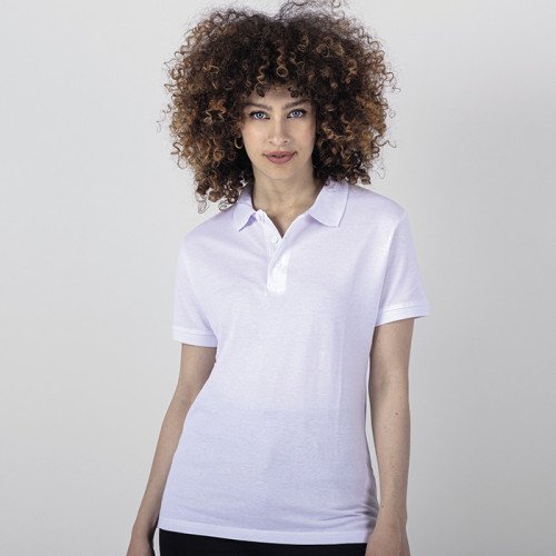 Polo mezza manica in polycotton, bianco Cod. Art. NK211 - cod. NK211