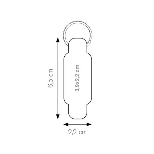 Apribottiglie con portachiavi aziendali PE143 - cod. PE143