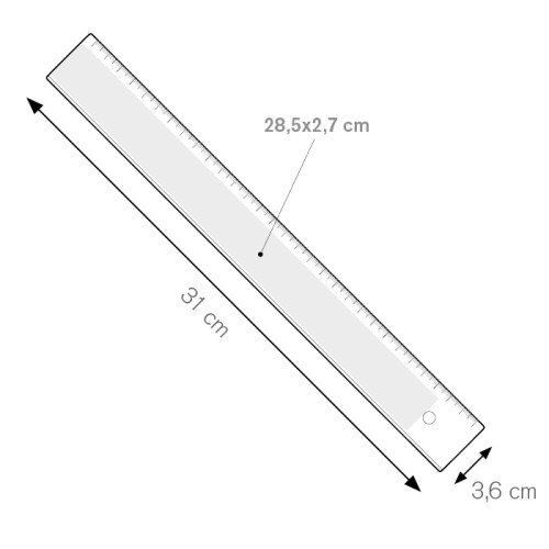 Righelli da stampare in plastica - cod. art. PH820 - cod. PH820