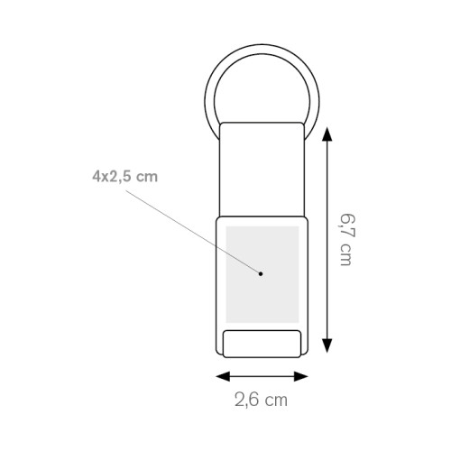 Portachiavi con logo in alluminio - Cod. Art. PE032 - cod. PE032