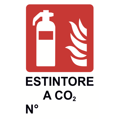 Cartello segnaletico ESTINTORE A CO2 - cod. art. A00892 - cod. A00892