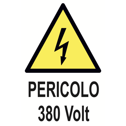 Cartello segnaletico PERICOLO 380 Volt - cod. art. A00143 - cod. A00143