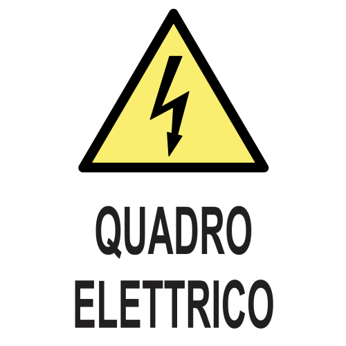 Cartello segnaletico QUADRO ELETTRICO - cod. art. A00151 - cod. A00151