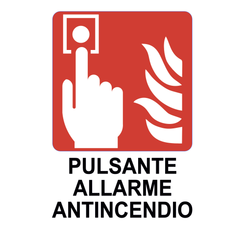 Cartello segnaletico PULSANTE ALLARME ANTINCENDIO - cod. art. A00941 - cod. A00941