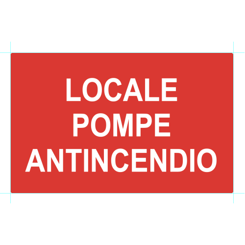 Cartello segnaletico LOCALE POMPE ANTINCENDIO - cod. art. 20X30LPA - cod. 20X30LPA