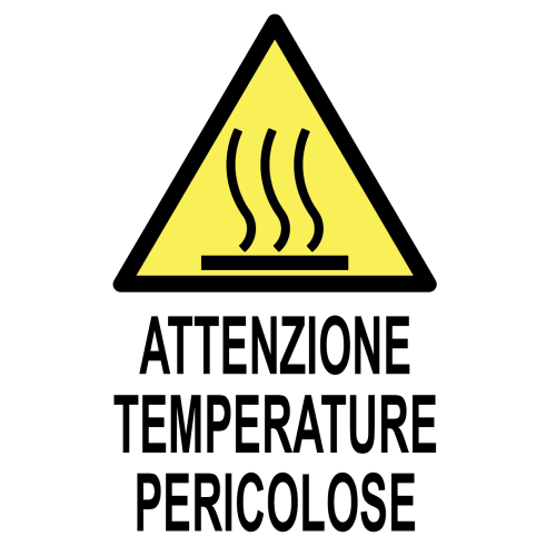 Segnale pericolo ATTENZIONE TEMPERATURE PERICOLOSE - cod. art. A00192 - cod. A00192