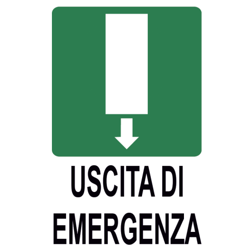 Cartello segnaletico USCITA EMERGENZA - cod. art. A01107 - cod. A01107