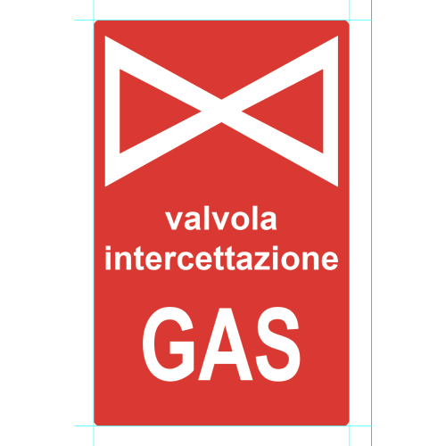 Cartello segnaletico VALVOLA INTERCETTAZIONE GAS - cod. art. VIG - cod. VIG