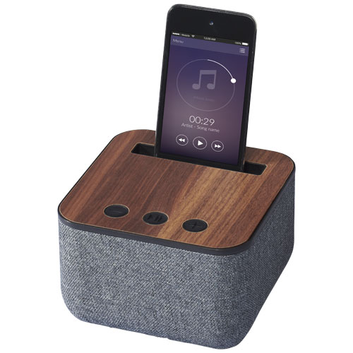 Altoparlanti Bluetooth® Shae in tessuto e legno - cod. P108313