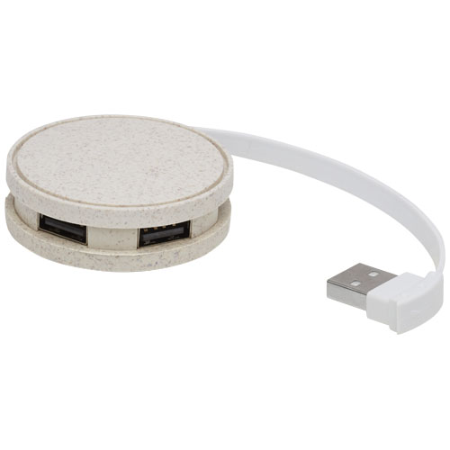 Hub USB in paglia di grano Kenzu - cod. P124309
