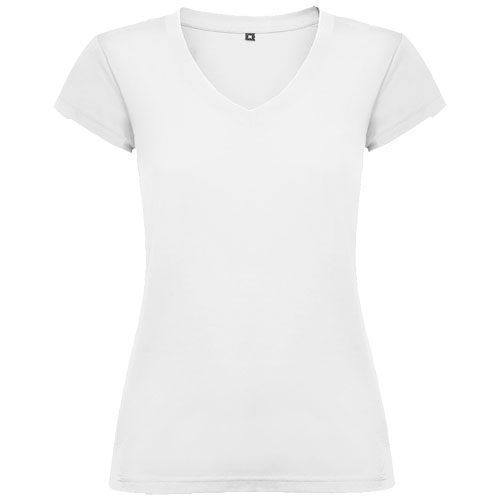 T-shirt a maniche corte con scollo a V da donna Victoria - cod. PR6646